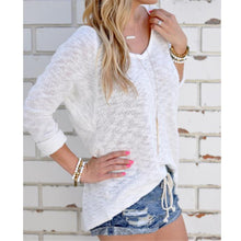 Women Long Sleeve V-Neck Loose Cardigan Knitted Sweater Jumper Knitwear Plus Size Outwear S-XL