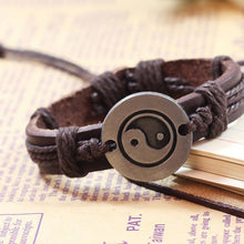 Men Women Unisex Vintage Bracelet Tai Chi Ying Yang Men Women Wristband