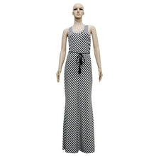 Dress Women Stripe Sundress V-neck Casual Fit Long Dress party vestidos femininos dresses plus size