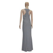Dress Women Stripe Sundress V-neck Casual Fit Long Dress party vestidos femininos dresses plus size