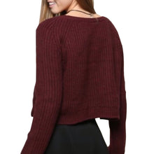 Knitted Women Sweaters and Pullovers Short Cropped Sweater O Neck Solid Color Long Sleeve Knitted Sweater
