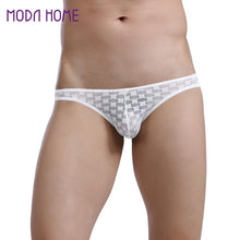 sexy-men-underwear-mens-briefs-soft-underpants-calzoncillos-hombre-plaid-mesh-pouch-u-convex-low-waist-briefs BBL