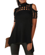 Sexy Women Hollow Out T-shirt Short Sleeve Tee Shirts Irregular Split Top Long T Shirts Top GV468