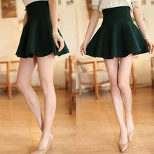 new-sexy-casual-women-mini-skirt-high-waisted-flared-pleated-jersey-plain-skater-knitted-elastic-skirts BBL