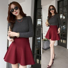new-sexy-casual-women-mini-skirt-high-waisted-flared-pleated-jersey-plain-skater-knitted-elastic-skirts BBL