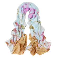 Style Korea Scarf Ladies Long Scarf Chiffon Scarf Women Flower Print Scarves Shawls