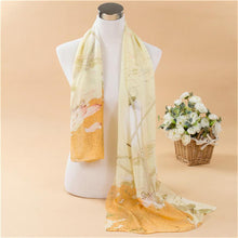Style Korea Scarf Ladies Long Scarf Chiffon Scarf Women Flower Print Scarves Shawls