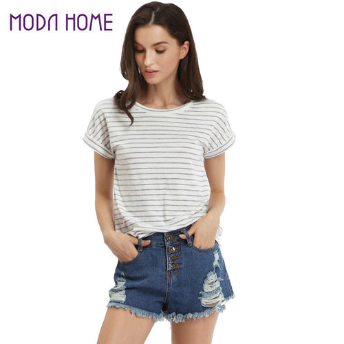 t-shirt-women-tops-stripe-printed-women-casual-tee-shirt-loose-tee-top-short-sleeve-blusas-white BBL