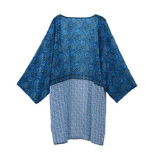 Women Kimono Cardigan Blouses Vintage National Style Totem Print Tassels Sleeve Chiffon Shawl Fashion Loose Tops