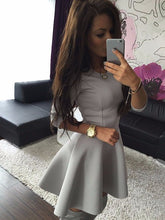 Women's Three Quarter Sexy sping Evening Party Bodycon Mini Skater Dress Q0255