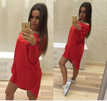 Long Sleeve Pockets Irregular Dresses Plus Size Women Dresses Q0254