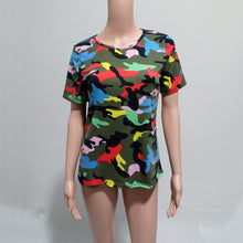 Camouflage Women T Shirt Short Sleeve Tee Shirt Femme Slim Plus Size Women Tops Casual Tee Shirt For Women