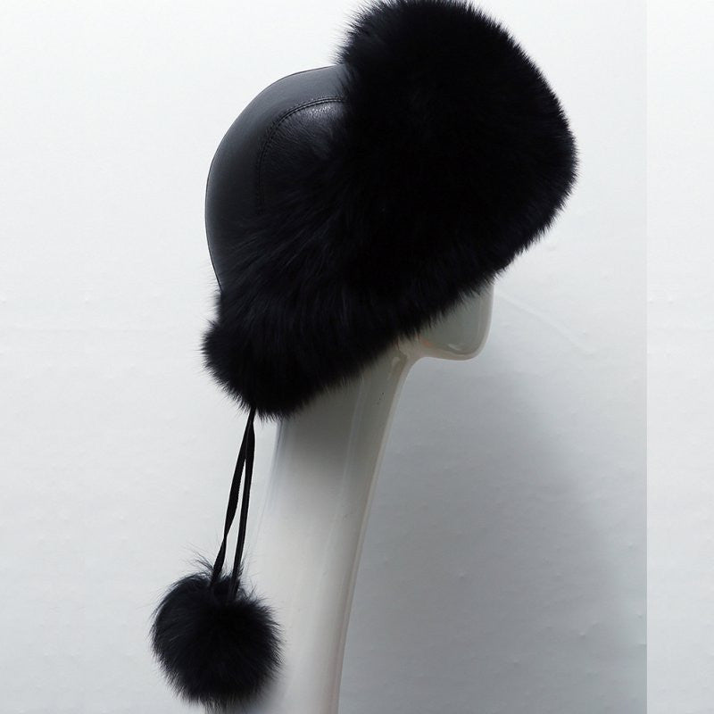 newest-womens-raccoon-fur-hat-fashion-leather-fur-hats-lady-warm-charm-beanies-caps-headgear-fox-fur-ball BBL