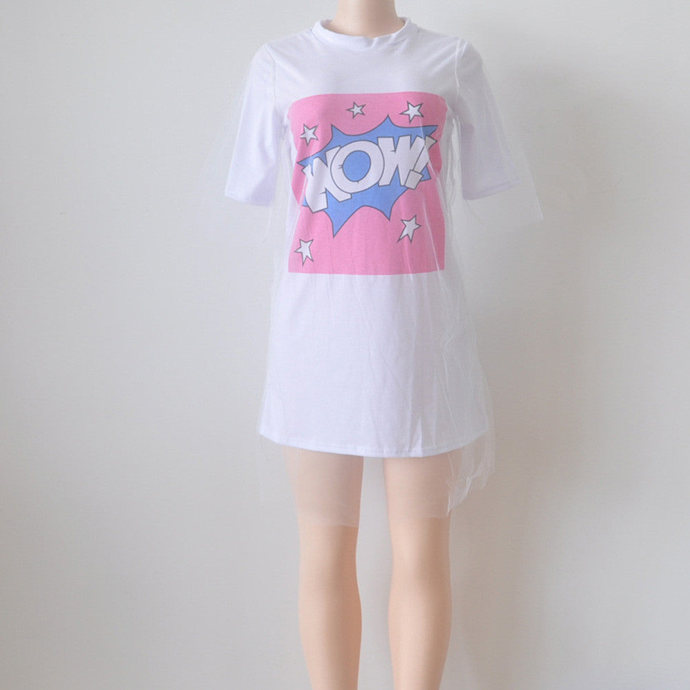 organza-lace-dress-wow-t-shirt-dresses-straight-women-letter-print-mesh-patchwork-short-sleeve-casual-dress BBL