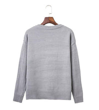 Retro Metal Hole V neck Lacing up Sweater Women Long Sleeve Knitwear Jumper Pullovers kleding jerseis mujer femme 3 CLR