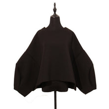 Retro Space Cotton Lantern Sleeve Sweatshirt Women Loose Pullover Hoodies Casual Jumper Sweats Tops 2 color