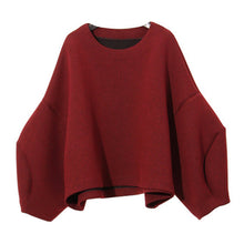 Retro Space Cotton Lantern Sleeve Sweatshirt Women Loose Pullover Hoodies Casual Jumper Sweats Tops 2 color