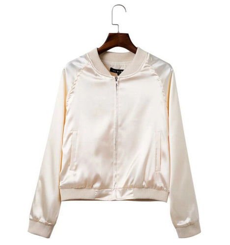 Retro V neck Short Pilot Jacket Women Shinny Color Pilot Jacket Coat Outerwear Tops Femme Casual