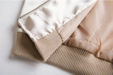 Retro V neck Short Pilot Jacket Women Shinny Color Pilot Jacket Coat Outerwear Tops Femme Casual