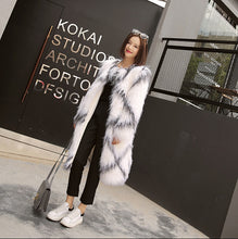 Rhombus Plaid Long Hairy Shaggy Faux Sheep Fur Coat Women O Neck Faux Fur Mid Long Coats Warm Outerwear