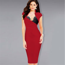 Sexy Built-in Lace Bra Pencil Dress Workwear Elegant Chic Party Dress Plus Size Sexy Work Clothes Slim Bodycon Office Dress