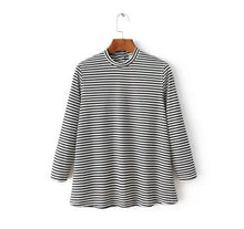 Sexy Button Backless Split Striped Print Tee Women tshirt tee shirt femme camisetas mujer 2 color xs s m