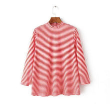 Sexy Button Backless Split Striped Print Tee Women tshirt tee shirt femme camisetas mujer 2 color xs s m