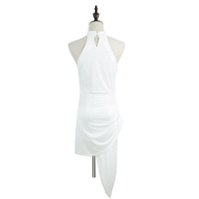 sexy-halter-neck-women-dress-ruched-asymmetrical-hem-mini-party-dress-clubwear-solidcolor-bodycon-dress-white BBL