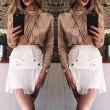 Sexy Hollow Out Women Bodysuit High Neck Imitate Silk Blouses Women Body Top Long Sleeve Office Shirts Bodysuit Top