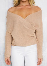 Sexy Pullovers White Sweater Women Sweater Retro Batwing Sleeve Elegant Loose V Neck Sweaters Pullover GV427