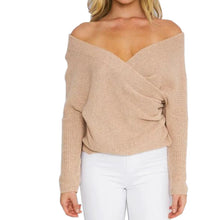 Sexy Pullovers White Sweater Women Sweater Retro Batwing Sleeve Elegant Loose V Neck Sweaters Pullover GV427