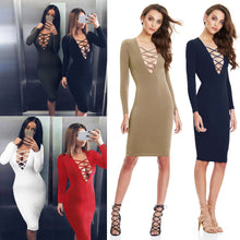 sexy-women-dress-plunge-v-neckline-cross-straps-front-long-sleeve-bodycon-bandage-dress-mini-one-piece-club-dress BBL