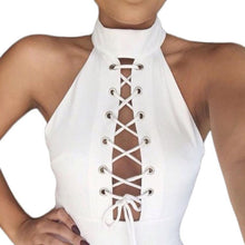 Sexy Women Ladies Round Neck Sleeveless Cropped Tanks Tops Tee Shirt Camis Cute Bodycon Bandage Crop Tops Camisole