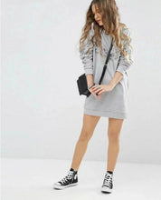 Spliced Tassel Sweatshirt Women's O neck Long Sleeve Casual Mid Long Jumper Fringede Hoodies Sweats Tops Gray