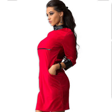 Bodycon Dress Vestidos PU Leather Patchwork Dresses Casual Bandage Mini Dress Q0057