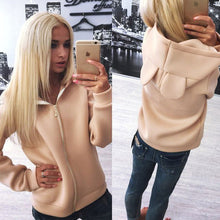 Cute Coats Jackets Women Zipper Hooded Coat For Ladies Women Plus Size Clothing Chaquetas Novelty Jackets