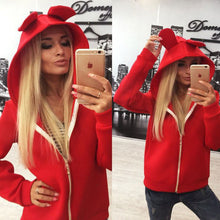 Cute Coats Jackets Women Zipper Hooded Coat For Ladies Women Plus Size Clothing Chaquetas Novelty Jackets