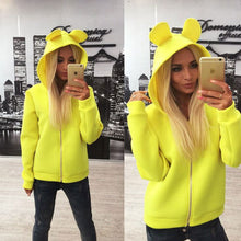 Cute Coats Jackets Women Zipper Hooded Coat For Ladies Women Plus Size Clothing Chaquetas Novelty Jackets