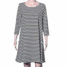 Family Matching OutfitsMother Black And White Striped Dress Casual Family Clothes Women Dress
