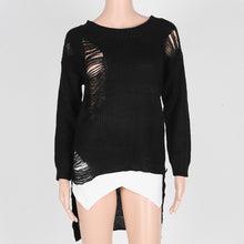 Destroyed Sweaters Knitted Tassel Women Sweaters And Pullovers Long Sleeve Asymmetrical Womens Sweaters