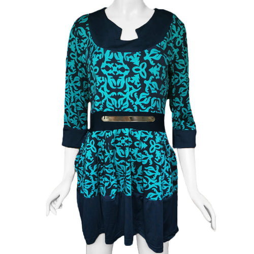 high-street-women-dresses-geometric-print-o-neck-half-sleeve-lady-elegant-party-mini-dress-vestidos BBL