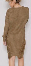 test Women Ripped Out Sweater and Pullover Asymmetrical Oversized Tricot Knitwear Sexy Dress American Style X0080