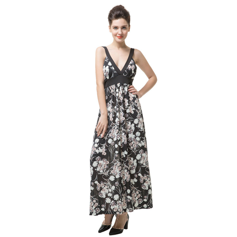 sumemr-women-boho-dress-floral-print-tie-waist-deep-v-neck-beach-dress-sleeveless-party-dresses-black BBL