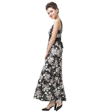 sumemr-women-boho-dress-floral-print-tie-waist-deep-v-neck-beach-dress-sleeveless-party-dresses-black BBL