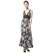sumemr-women-boho-dress-floral-print-tie-waist-deep-v-neck-beach-dress-sleeveless-party-dresses-black BBL