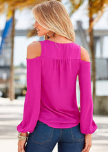 Casual Women Shirt Blouses Off Shoulder Long Sleeve Button Blouse Tops Chiffon Solid Blusas Feminina Plus Size M0424