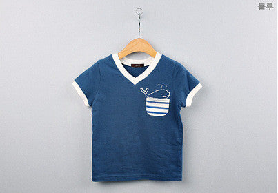 childrens-boy-t-shirt-delicate-dolphin-pattern-cotton-short-sleeved-t-shirts-outwear-kids-clothes BBL