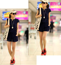 fashion-women-casual-jumpsuits-short-sleeve-elastic-waist-v-neck-rompers-short-pants-overalls-for-women-playsuit BBL