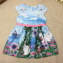 girls-princess-tutu-dress-2-6y-rabbit-print-one-picee-kids-sleeveless-dresses-sundress BBL