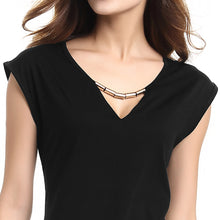 women-dress-sexy-sleeveless-casual-mini-dress-v-neck-chain-black-dress-vestidos BBL